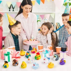 Joyfy 60Pcs Rubber Ducks For Jeep, Mini Rubber Duckie Toys For Kids Baby Bath Shower Toys, Christmas Birthday Gifts, Party Favors, Easter Egg Stuffers