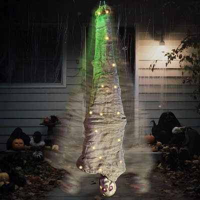 Joyfy Cocoon Corpse Halloween Decoration, 65" Hanging Skeleton Corpses With Lights And Sound, Animated Hanging Dead Body Prop For Indoor Outdoor Decor - Image 8