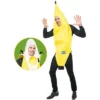 Joyfy Adult Men's Halloween Costume Banana Costume For Halloween Dress Up Party