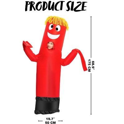 Joyfy Kids' Halloween Costume Inflatable Red Tube Dancer Costume For Children Halloween Dress Up Party - Image 5