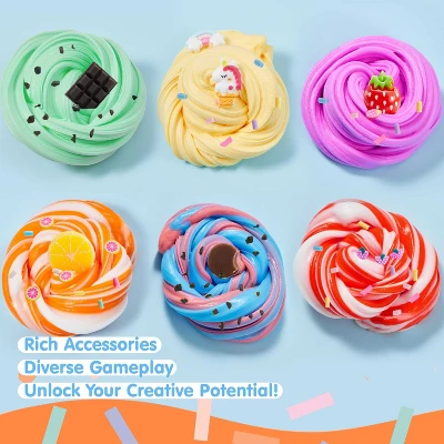 Joyfy 6 Pack Butter Slime Non-Sticky Mess-Free Stress Relief Slime Toys Party Favors For Kids Classroom Boys And Girls Birthday Gift Education Putty - Image 3