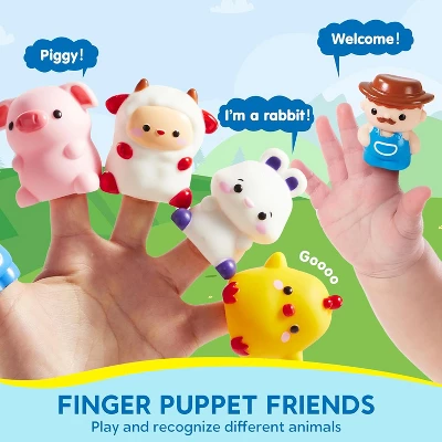 Joyfy Montessori Learning Toys For Toddlers 1 2 3 Years Old, Counting, Matching & Sorting Toy Train Finger Puppets, Birthday Gift For Baby Boys Girls - Image 4