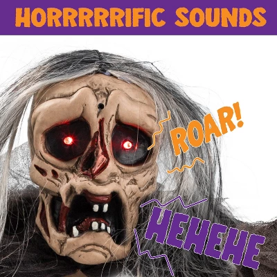 Joyfy Halloween Zombie Groundbreaker Props, Halloween Decoration Scary Zombies Lawn Yard Garden Patio Outdoor Decor With Glowing Eyes And Sound - Image 4