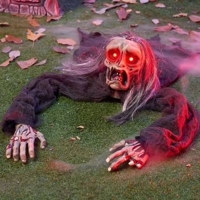 Joyfy Halloween Zombie Groundbreaker Props, Halloween Decoration Scary Zombies Lawn Yard Garden Patio Outdoor Decor With Glowing Eyes And Sound - Image 6