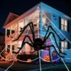 Joyfy Halloween Spider Web With Giant Spider Set,Realistic Hairy Spiders,400 Sq Ft Spider Web,Outdoor Decorations And Yard Party Decor Supplies
