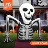Joyfy 5.5 FT Halloween Inflatables Outdoor Decorations, Inflatable Skeleton Ground Breaker With LEDs For Halloween Party Yard Garden Lawn Decorations
