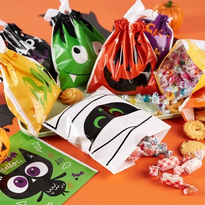 Joyfy 108 PCS Mini Halloween Drawstring Candy Bag, Party Favors Supplies, Goodie Trick Or Treat Bag With 9 Character Designs For Kids Classroom Gifts - Image 6