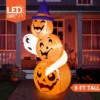 Joyfy 6 FT Tall Halloween Inflatable Outdoor Decorations, Stacked Pumpkins Inflatable With LEDs For Halloween Party Yard Garden Lawn Decoration