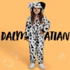 Joyfy Kids Halloween Dalmatian Jumpsuit Pajama , Puppy Jumpsuit For Child Halloween Cosplay Costume Sleepwear-3T