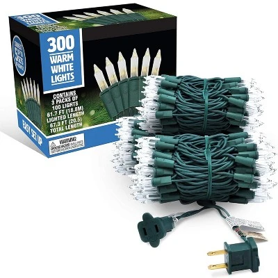 Joyfy 300(3x100) Counts 67.5FT Christmas String Lights Outdoor, Christmas Tree Lights With Green Wire For Holiday Event Wedding Party Decorations - Image 8