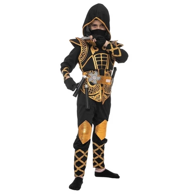 Joyfy Kids' Golden Ninja Halloween Costume Set With Accessories Toys For Kids Kung Fu Outfit Halloween Party - Image 3