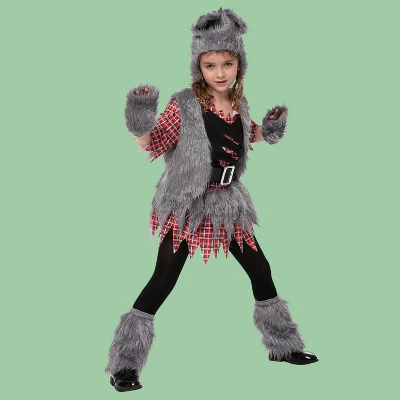 Joyfy Girls' Werewolf Halloween Costume – Fierce & Howling Halloween Outfit Set Complete Set - Image 2