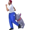 Joyfy Family Inflatable Costumes, Biting By A Dog Inflatable, Blow-up Costume For Halloween Themed Cosplay Party