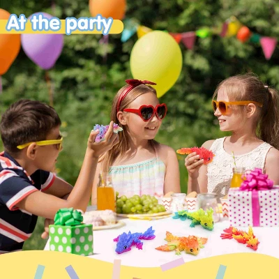 Joyfy 8 Pcs 3D Printed Dragon Flexible Articulated Dragon Fidget Toys Desk Decor, Autism Stress Relief Fidget Toys For Kids Birthday Gift Pinata - Image 4