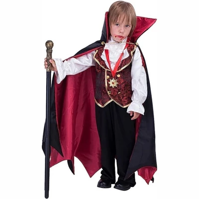 Joyfy Halloween Gothic Vampire Costume For Boys – Elegant & Spooky Role-Play Set (Cape, Vest & Bow Tie Included!) - Image 2
