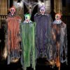 Joyfy 4Pcs 29” Halloween Hanging Clown Outdoor Decorations, Halloween Prop Décor For Lawn Yard Graveyard Front Porch Party Supplies