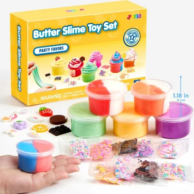 Joyfy 6 Pack Butter Slime Non-Sticky Mess-Free Stress Relief Slime Toys Party Favors For Kids Classroom Boys And Girls Birthday Gift Education Putty