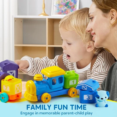 Joyfy Montessori Learning Toys For Toddlers 1 2 3 Years Old, Counting, Matching & Sorting Toy Train Finger Puppets, Birthday Gift For Baby Boys Girls - Image 8