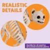 Joyfy 2 PCS Halloween Poseable Animal Cats Skeleton Decor, Cats Plastic Bones With Posable Joints For Graveyard Party Prop Decor(7 * 7.9 * 3 Inches)