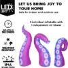 Joyfy 3 Pcs Halloween Inflatable Outdoor Decorations, Purple Octopus Tentacle With Built-in LEDs Broke Out From Window For Halloween Window Roof Decor